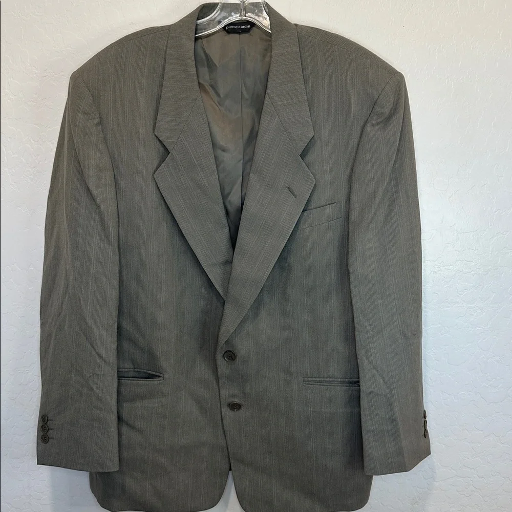 Pierre Cardin gray 2 piece Suit Blazer 44R Trousers pants 38x30 100% wool‎ mens